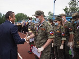 В Красном Селе прошло торжественное закрытие армейского этапа военно-медицинского многоборья Военно-медицинской эстафеты